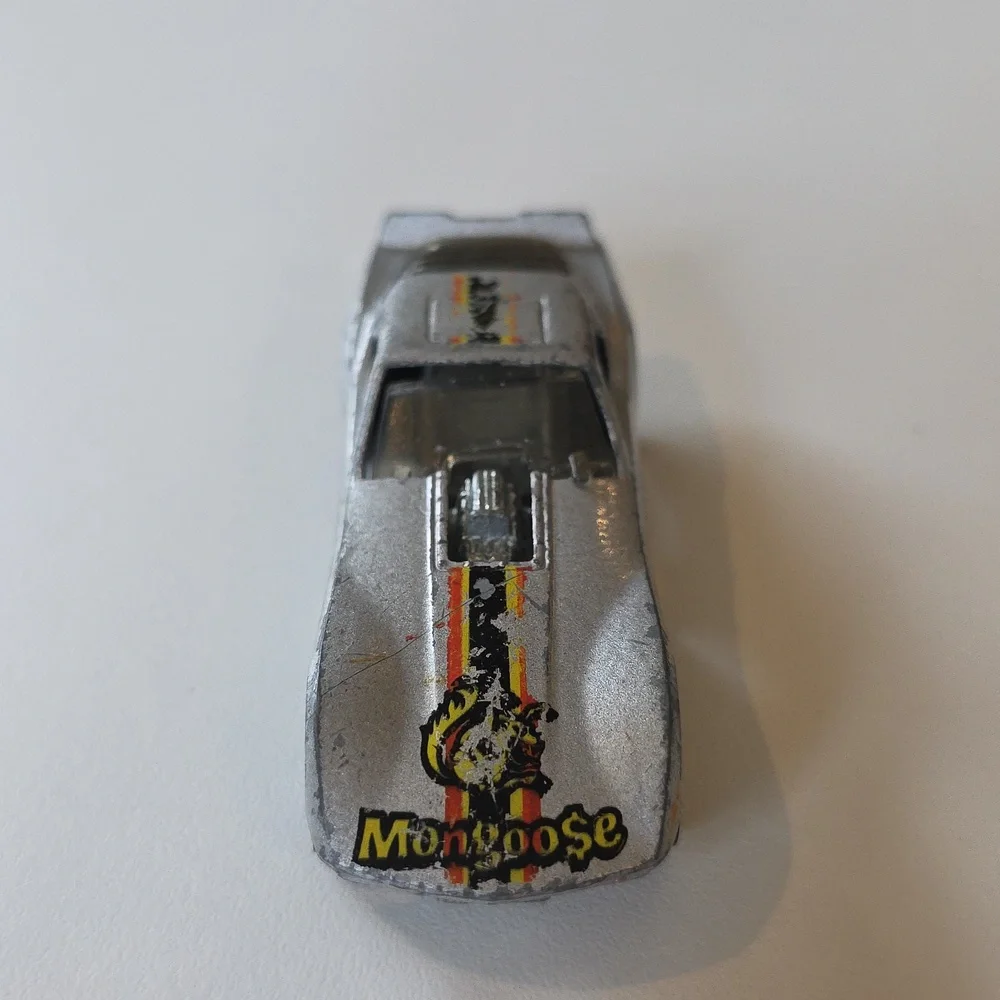 1977 Hot Wheels Mongoose Corvette Tom McEwen Mattel Silver - Vintage